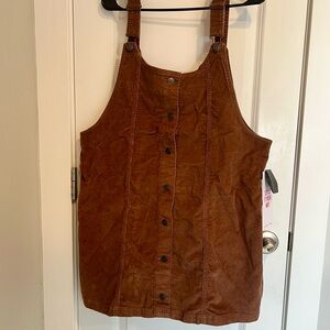 Celebrity Pink Brown Corduroy Dress